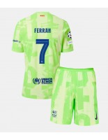 Barcelona Ferran Torres #7 Alternativní dres pro děti 2024-25 Krátký Rukáv (+ trenýrky)